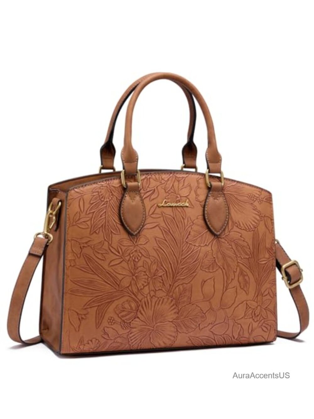 PU Leather Tote Shoulder Bag Satchel Medium Vintage Retro Handbag